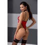 Роскошное боди Passion AKITA BODY red XXL/XXXL