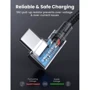 Кабель Ugreen Both Angled USB-C to USB-C 3A 1m Grey/Black (70529) фото 5