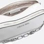 Женская сумка кросс боди Michael Kors Jet Set белая (32S3SJ6C1L085): Тип ручки С широким ремнем, Короткая ручка, Плечевой ремень, На цепочке