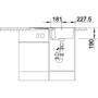 Blanco Zia 45S 514725 (алюметаллик): Габариты чаши (ШxГxВ), см 33.25x45x19