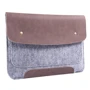 Gmakin Cover Envelope Two Buttons Brown/Grey (GM45-15) for MacBook Pro 15/Pro 16