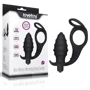 Анальная пробка с эрекционным кольцом и вибрацией LoveToy Ass Rasca Prostate Plug Combo Vibrating Black
