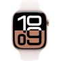 Apple Watch Series 10 42mm GPS + Cellular Rose Gold Aluminium Case with Light Blush Sport Band - S/M (MWX93)