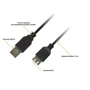 Кабель Piko USB Cable to USB F 3m Black: Тип USB Cable - USB F