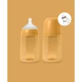 Бутылочка силиконовая Suavinex Colour Essence физиологическая соска средний поток 240 мл горчица (308069): Материал силикон