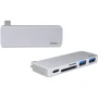 Адаптер WIWU Adapter T6 USB-C to USB-C+SD+2xUSB3.0 HUB Silver (TCH6SL)