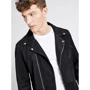 Кожаная куртка Jack & Jones 74667606 54 черная демисезон: Длина рукава Длинный