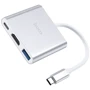 Адаптер Hoco Adapter HB14 USB-C to USB3.0+HDMI+USB-C PD Silver: Цвет серебристый