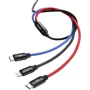 Кабель Baseus USB Cable to Lightning/microUSB/USB-C Three Primary Colors 30сm Black (CAMLT-ASY01): Длина 0.3 м
