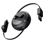 Кабель iWALK USB Cable to microUSB/Lightning Cobra Retractable 1m Black (CSC001)