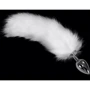 Анальная пробка c белым хвостом LoveToy Metal Anal Tail Large