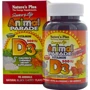 Natures Plus Animal Parade Vitamin D3 90 chewables Вітамін D3 для дітей, смак чорної вишні