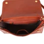 Жіноча сумка через плече Laskara коричнева (LK-DD220B-cognac-bronze): Фактура Під змію, матова
