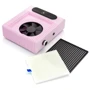 Вытяжка для маникюра с фильтром НЕРА BUCOS CYCLONE V1 на 100W Розовая: Цвет розовый