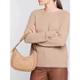 Женская сумка хобо GUESS ABEY SMALL HOBO темно-бежевая (HWQB8558010-BEI): Тип ручки На цепочке, Длинная ручка
