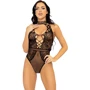 Боди Leg Avenue Net and lace halter OS Black