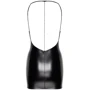 Платье Noir Handmade F307 Mirage wetlook mini dress with jewelry rhinestone chain Вlack, L