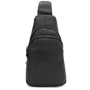 Мужская сумка-слинг Borsa Leather черная (K1328c-black)