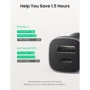 Зарядное устройство Ugreen Car Charger USB+USB-C CD130 20W Gray (30780): Кабель в комплекте отсутствует