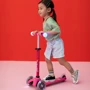 Самокат Micro Mini Deluxe Magic – Розовый (до 50 кг, 3-х колесный, свет) MMD130: Материал колес полиуретан