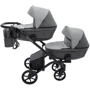 Коляска універсальна для двійні 2 в 1 Bair Kiwi DUO ECO BKD-21/15 сірий/графіт (681043): Кількість блоків 2