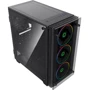 Корпус GameMax H609 Mini Stratos: Материал передней панели сталь, закаленное стекло