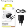 Зарядное устройство Baseus USB-C Wall Charger Palm 1C 20W with USB-C Cable Black (P10111602113-01): Количество USB-портов 1