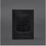 Обложка для паспорта с польским гербом BlankNote черная (BN-OP-PL-g-kr): Материал Натуральная кожа