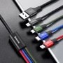 Кабель Baseus USB Cable to Micro USB/Lightningx2/Type-C Fast 4-in-1 3.5A 1.2M Black (CA1T4-A01) фото 8