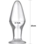 Анальная пробка LoveToy Glass Romance 4.3" Clear