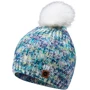 Женская шапка Hi-Tec Lady Vikna (LADY VIKNA-WHT/BLU/LIME MELANG) зеленая