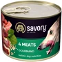 Влажный корм Savory для взрослых собак с четырьмя видами мяса 200 г (30389)
