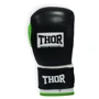 Перчатки боксерские THOR TYPHOON 14oz /Кожа /черно-зелено-белые фото 1