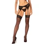 Чулки Obsessive Chemeris stockings Вlack, XS/S