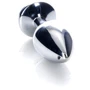 Анальная пробка с кристаллом Toyfa Metal Silver anal plug black gem