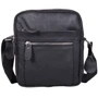 Мужская сумка через плечо Borsa Leather черная (10m223-black)