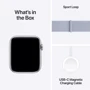 Apple Watch SE 2 2024 44mm GPS Silver Aluminum Case with Blue Cloud Sport Loop (MXET3QH/A) UA фото 7