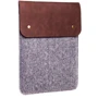 Gmakin Case Slim Felt Two Buttons Brown/Grey (GM63-12) for MacBook 12"