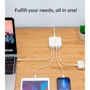 Зарядное устройство Choetech Wall Charger 2хUSB-C+2хUSB GaN 100W White (PD8008-EU-WH)