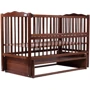 Кровать Babyroom Веселка маятник, откидной бок DVMO-2 бук орех (621999)