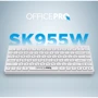 Клавиатура OfficePro SK955W Wireless/Bluetooth White: Тип клавиш мембранный