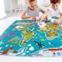 Пазл-игра Hape Карта мира 100 элементов (E1626): Вид карты