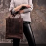Женская сумка шоппер BlankNote темно-коричневая (BN-BAG-10-o): Фактура Матовая, Гладкая