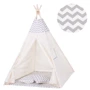 Детская палатка Springos Tipi XXL вигвам бело-серая (TIP03)