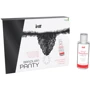Трусики с жемчужным кольцом и клубничным лубрикантом Intt Brazilian Panty Black