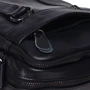 Мужская сумка через плечо Borsa Leather черная (K11169a-black): Фактура Матовая, Зернистая