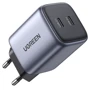 Зарядний пристрій Ugreen Wall Charger 2хUSB-C 25W+20W PD CD294 GaN 45W Gray (90573)