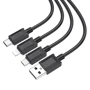 Кабель Hoco USB Cable to Micro USB/Lightning/Type-C X74 2A 1m Black: Довжина 1 м
