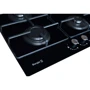 Варильна поверхня газова Borgio 6270 (Black Glass): Кількість конфорок 4
