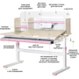 Детский стол Evo-kids TH-360 Pink (арт.TH-360 TG/PN): Тип Парта